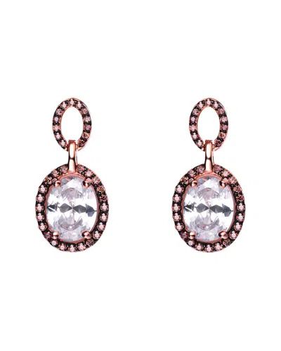 GENEVIVE GENEVIVE SILVER CZ DROP EARRINGS