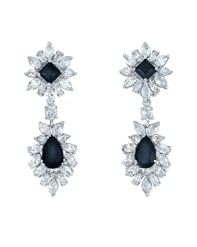 GENEVIVE GENEVIVE SILVER CZ EARRINGS