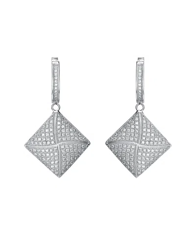 GENEVIVE GENEVIVE SILVER CZ EARRINGS