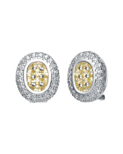 GENEVIVE GENEVIVE SILVER CZ EARRINGS