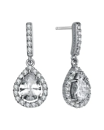 GENEVIVE GENEVIVE SILVER CZ EARRINGS
