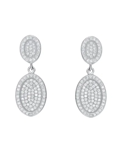 GENEVIVE GENEVIVE SILVER CZ EARRINGS