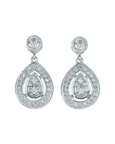 GENEVIVE GENEVIVE SILVER CZ EARRINGS