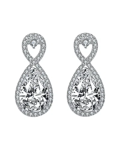 GENEVIVE GENEVIVE SILVER CZ EARRINGS