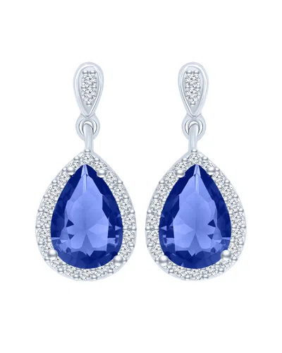 GENEVIVE GENEVIVE SILVER CZ EARRINGS
