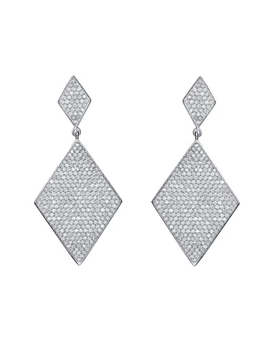 GENEVIVE GENEVIVE SILVER CZ EARRINGS