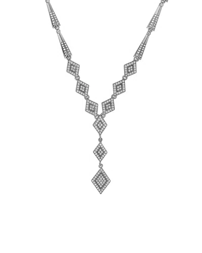 GENEVIVE GENEVIVE SILVER CZ NECKLACE