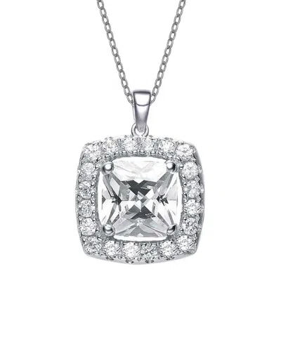 GENEVIVE GENEVIVE SILVER CZ NECKLACE