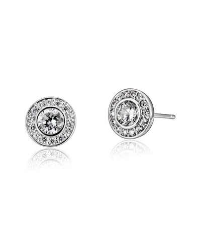 GENEVIVE GENEVIVE SILVER CZ STUDS
