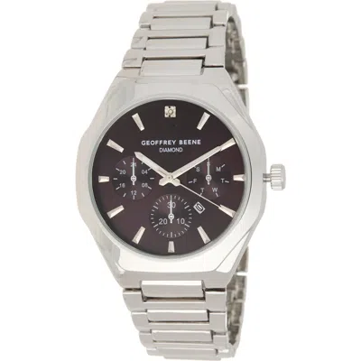 GEOFFREY BEENE GEOFFREY BEENE DIAMOND DIAL BRACELET WATCH, 43MM
