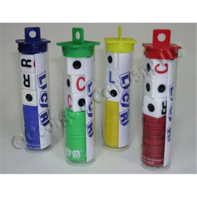 GEORGE & COMPANY LLC GEORGE AND COMPANY LLC LCR LEFT CENTER RIGHT DICE GAME TUBE