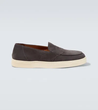 GEORGE CLEVERLEY JOEY II SUEDE PENNY LOAFERS