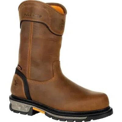 GEORGIA GEORGIA BOOT MEN'S 11" CARBO-TEC LTX NANO COMPOSITE TOE WATERPROOF PULL-ON WORK