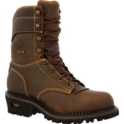 GEORGIA GEORGIA BOOT MEN'S 9" AMP LT LOGGER COMPOSITE TOE INSULATED WATERPROOF WORK