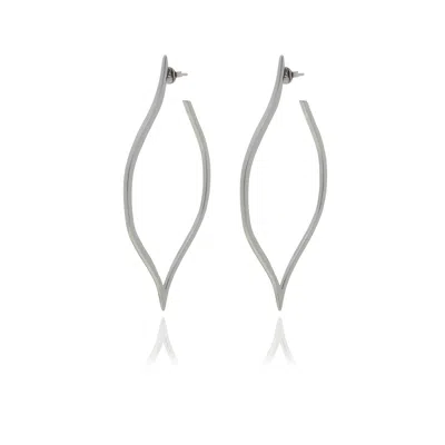 GEORGINA JEWELRY WOMEN'S SILVER PETAL EARRINGS