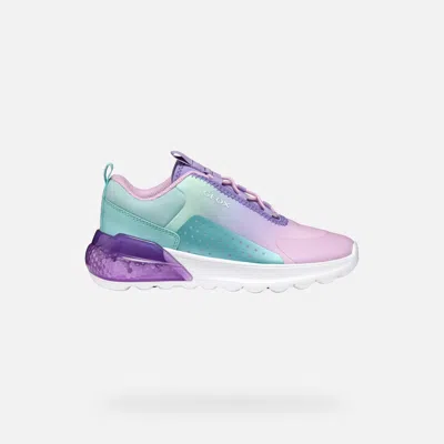 GEOX ACTIVART ILLUMINUS JUNIOR SEA GREEN/LILAC