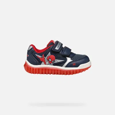 GEOX LIGHTYLOO TODDLER BOY NAVY/RED