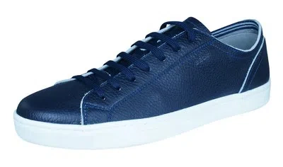 GEOX GEOX U RICKY B HERREN LEDER SNEAKER - DUNKELBLAU - WELTWEITE LIEFERUNG