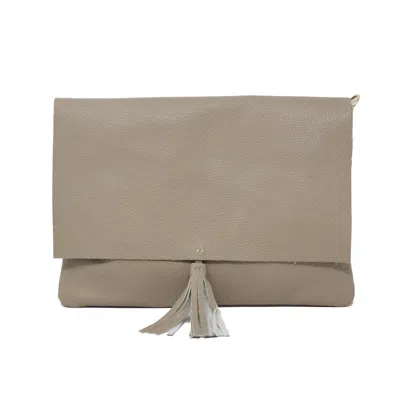 GERMAN FUENTES FINLEY LEATHER HANDBAG IN BEIGE