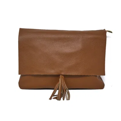 GERMAN FUENTES FINLEY LEATHER HANDBAG IN CAMEL
