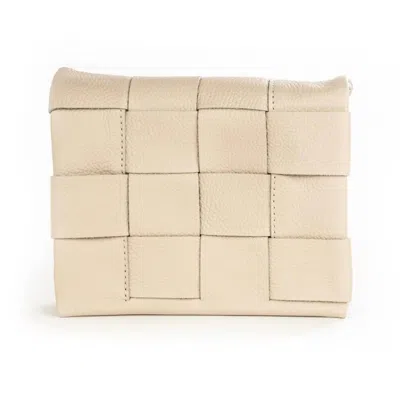 GERMAN FUENTES RITA LEATHER CLUTCH IN CREAM