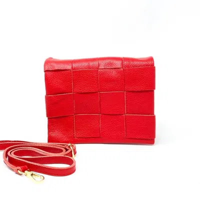 GERMAN FUENTES RITA LEATHER CLUTCH IN RED