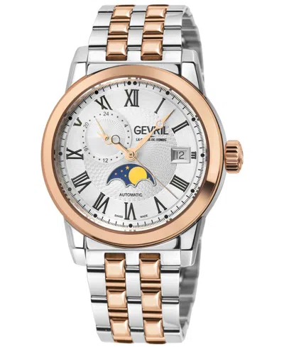 GEVRIL MEN'S MADISON SWISS AUTOMATIC TWO-TONE STAINLESS STEEL WATCH 39MM