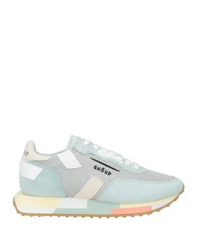 GHOUD VENICE GHŌUD VENICE WOMAN SNEAKERS SKY BLUE SIZE 8 LEATHER, TEXTILE FIBERS