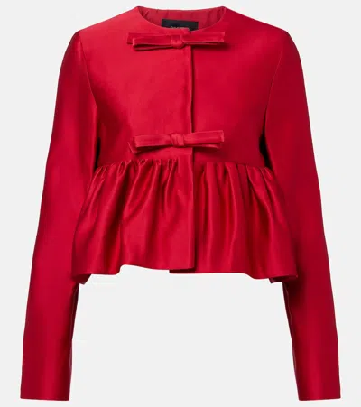 GIAMBATTISTA VALLI BOW-DETAIL SATIN JACKET