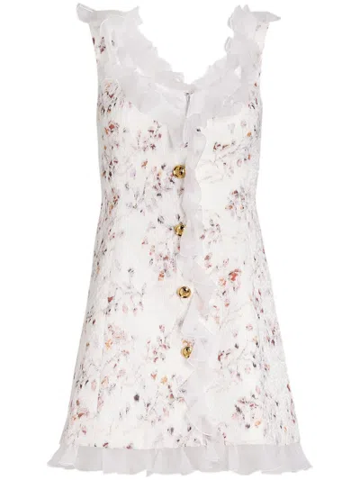 GIAMBATTISTA VALLI JACQUARD RUFFLED DRESS