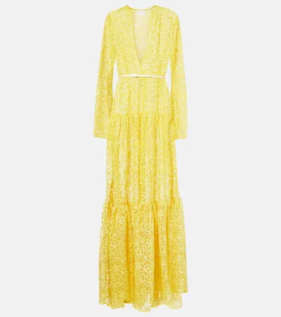 GIAMBATTISTA VALLI TIERED GUIPURE LACE GOWN