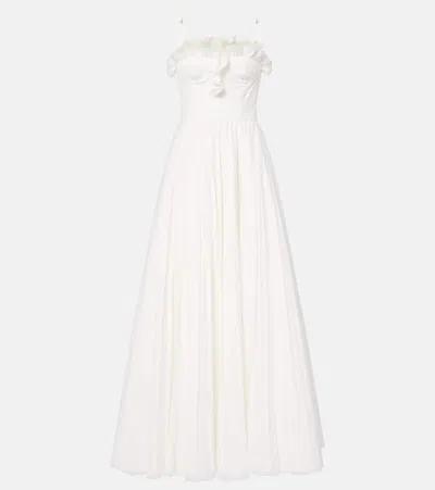 GIAMBATTISTA VALLI RUFFLED COTTON MAXI DRESS