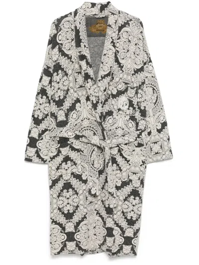 GIANFRANCO FERRE 1980S PAISLEY-JACQUARD HOUSE COAT