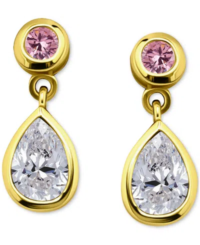 GIANI BERNINI CUBIC ZIRCONIA DROP EARRINGS IN STERLING SILVER (ALSO IN 18K GOLD OVER STERLING SILVER), EXCLUSIVELY