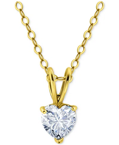 GIANI BERNINI CUBIC ZIRCONIA HEART PENDANT NECKLACE IN 18K GOLD-PLATED STERLING SILVER (ALSO IN STERLING SILVER), 