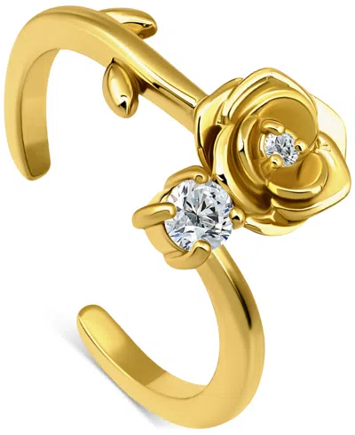 GIANI BERNINI CUBIC ZIRCONIA ROSE ADJUSTABLE TOE RING IN 18K GOLD-PLATED STERLING SILVER (ALSO IN STERLING SILVER)