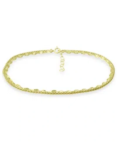 GIANI BERNINI DOUBLE CHAIN ANKLE BRACELET, CREATED FOR MACY'S
