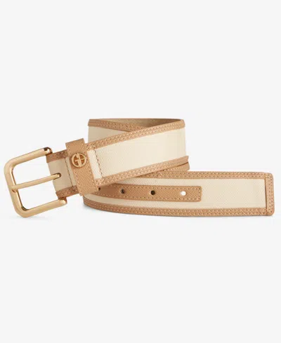 GIANI BERNINI EDGE-STITCH-TRIM PANT BELT, EXCLUSIVELY AT MACY'S