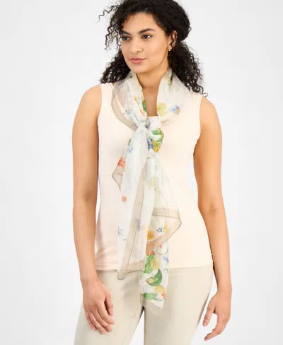 GIANI BERNINI MEADOW FLORAL OBLONG SCARF, EXCLUSIVELY AT MACY'S