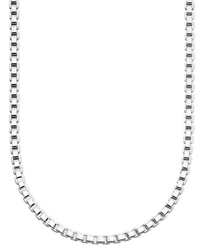 GIANI BERNINI STERLING SILVER CHAIN NECKLACE, 24" BOX CHAIN
