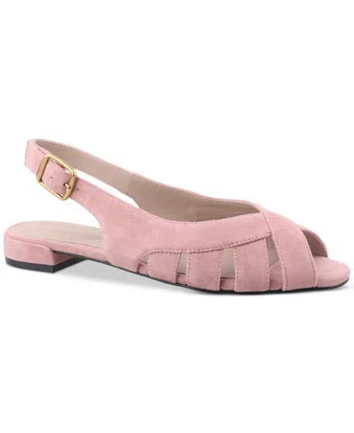 GIANI BERNINI WOMEN'S ESSIE FISHERMAN PEEP TOE SLINGBACK FLAT SANDALS, CREATED FOR MACY'S