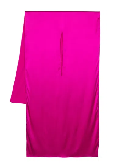 GIANLUCA CAPANNOLO CUT-OUT DETAIL SILK-BLEND SCARF