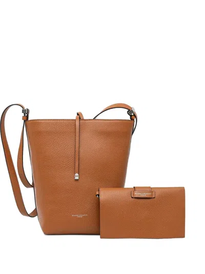 GIANNI CHIARINI AMELIA DETACHABLE-POUCH BUCKET BAG