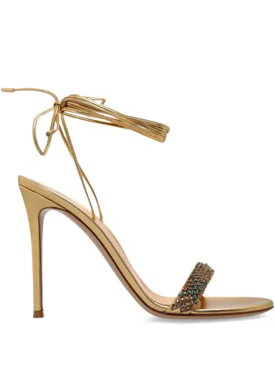 GIANVITO ROSSI 105MM RHINESTONE-EMBELLISHED SANDALS