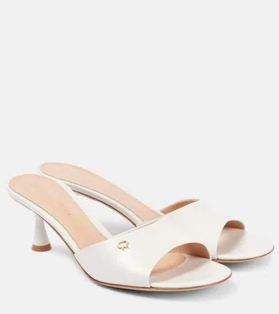 GIANVITO ROSSI 55 LEATHER MULES