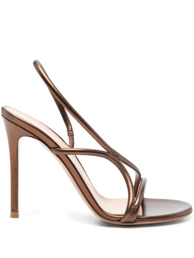 GIANVITO ROSSI 95MM LEATHER SANDALS