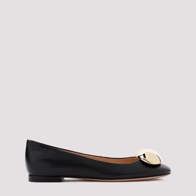 GIANVITO ROSSI BALLERINAS BLACK