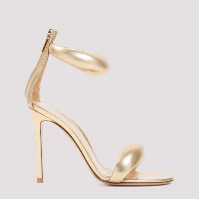 GIANVITO ROSSI GOLDEN BIJOUX LEATHER HEELS