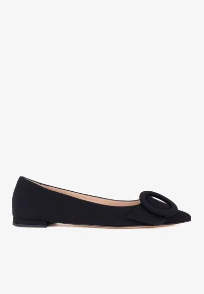 GIANVITO ROSSI POINTED TOE BALLET FLATS