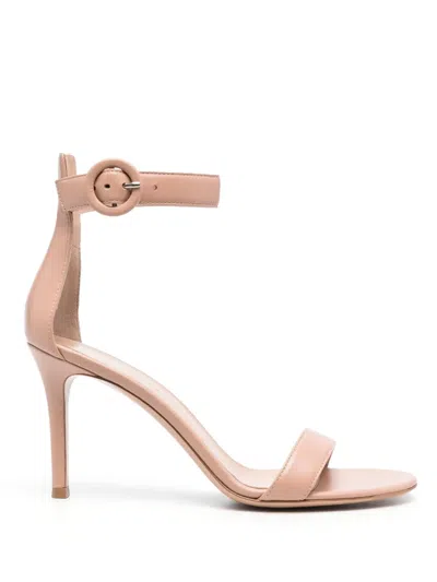 GIANVITO ROSSI PORTOFINO 100MM LEATHER SANDALS